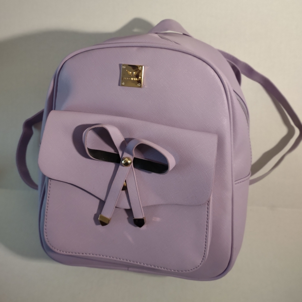 MACCINELO Purple Faux Leather Backpack